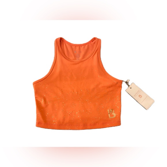 BuffBunny Aurora Crop Top - Pink with Gold Speckles - Picture 2 of 8